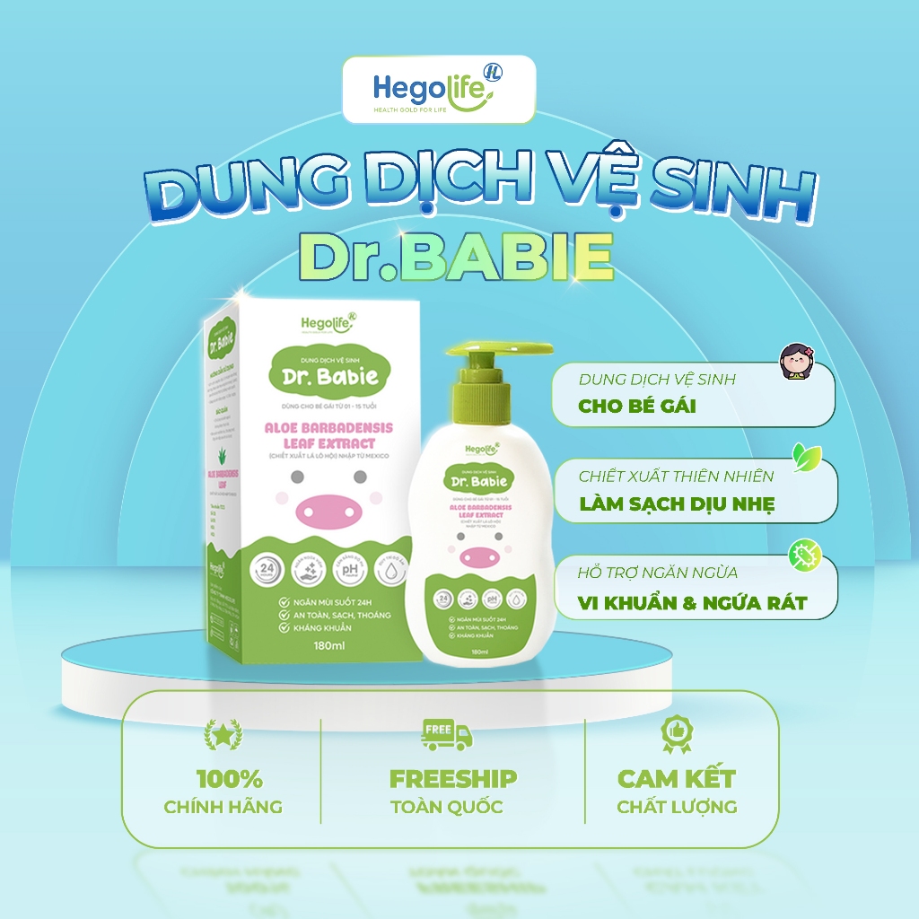 Dung Dịch Vệ Sinh Trẻ Em Dr.Babie - Giải Pháp tự nhiên bảo vệ vùng kín toàn diện cho bé yêu