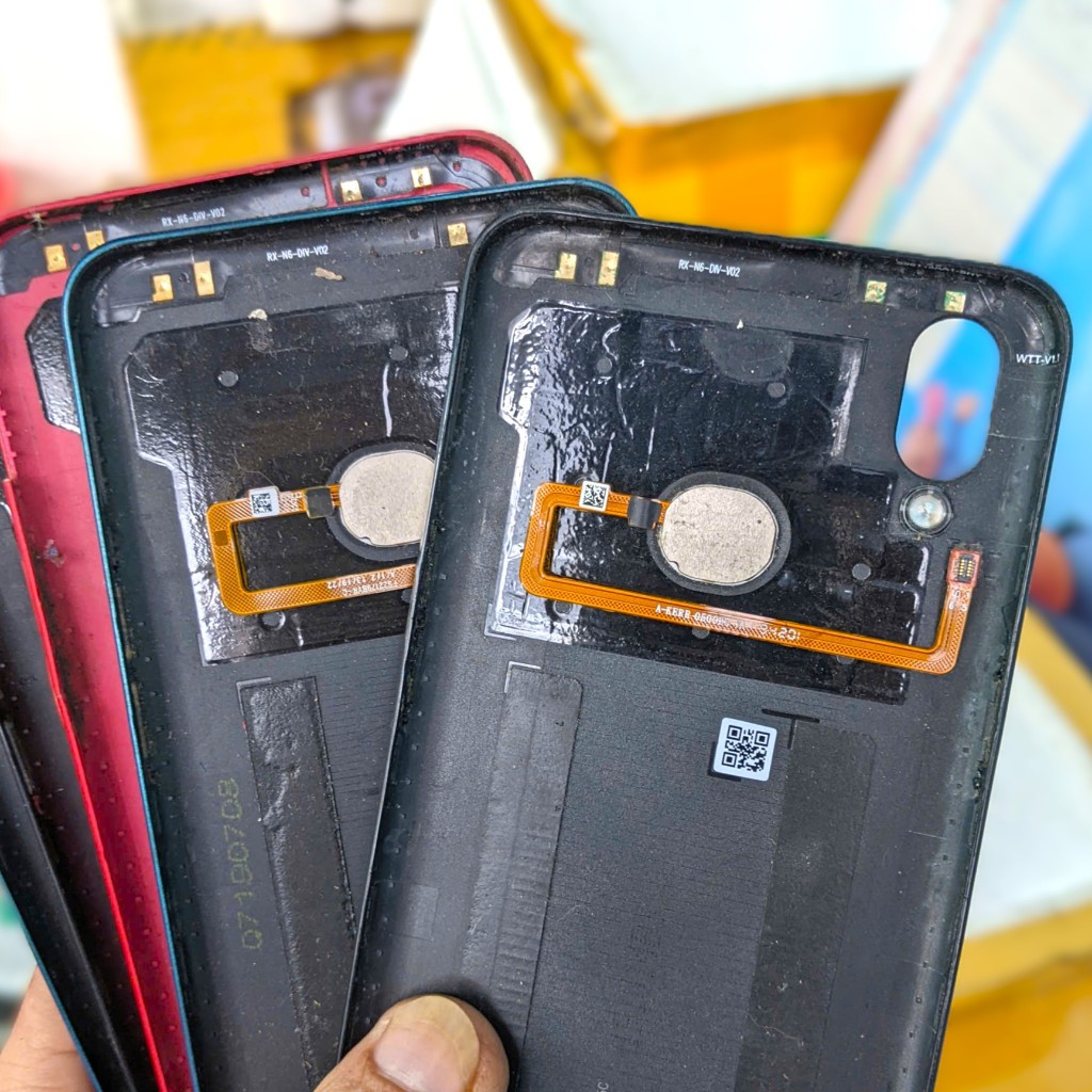 Vân tay Samsung A10s (A107F) cũ tháo máy,hoạt động tốt (kèm lưng cũ) - Linh kiện Samsusng A10s