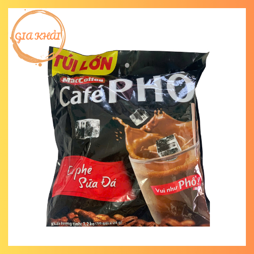 Cafe Phê Phố Sữa Đá Bịch Hộp Dây - MacCoffee Cà Phê Phố Sữa Đá (Gói 24g)