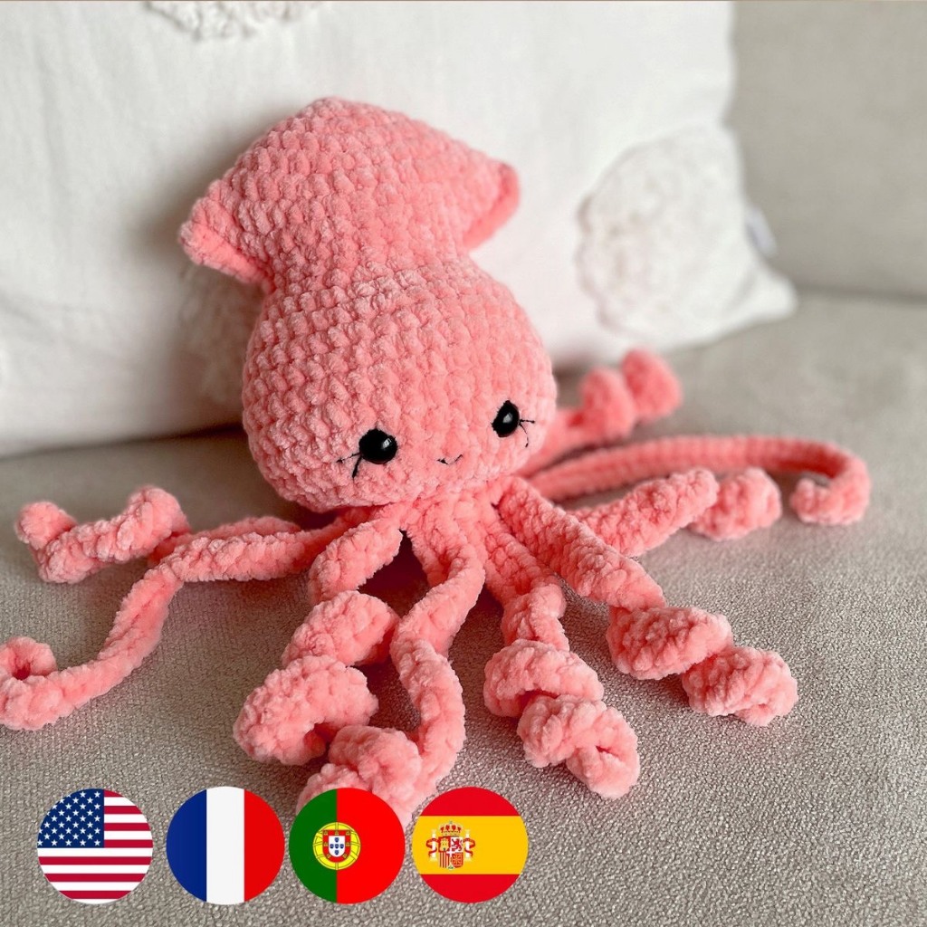 (File PDF) Chart hướng dẫn móc len tiếng Việt con mực