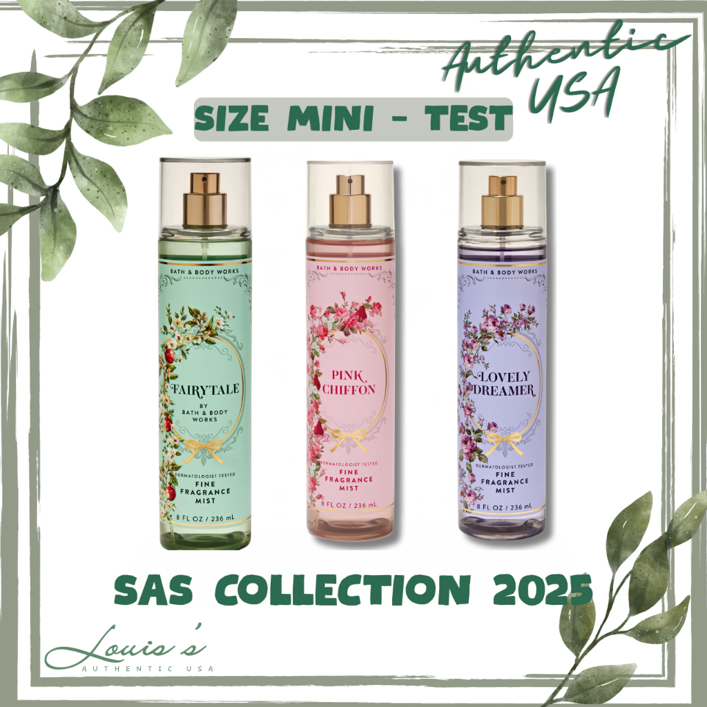 [ Mini ] Body mist BST SAS FAIRYTALE LOVELY DREAMER PINK CHIFFON - Xịt thơm Bath Body Works MỸ