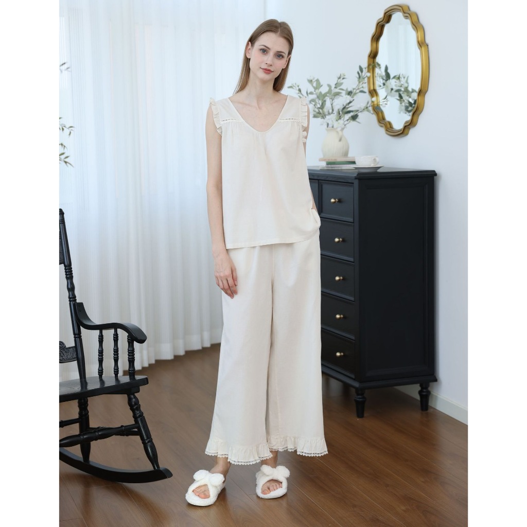 After Bath - Bộ Mặc Nhà Cotton Ribbon Jacqueline - PJ241