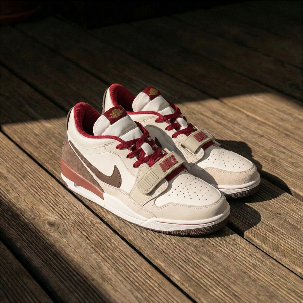 Giày Nike Air Jordan Legacy 312 Low Sail Brown (Nâu Be) - Có Quai Dán - Bản Best Quality Full Box