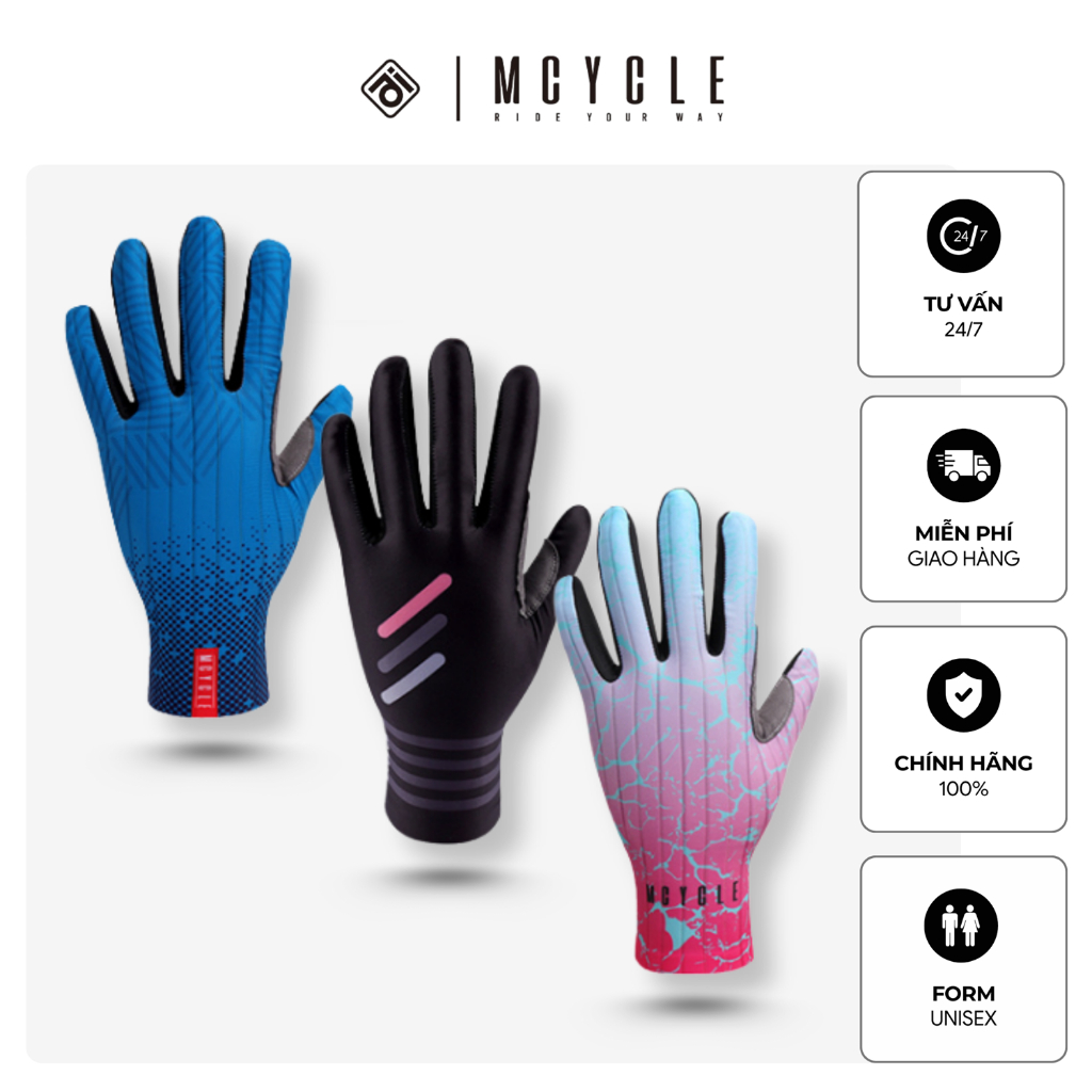 Găng tay full ngón MS003 MCYCLE chính hãng