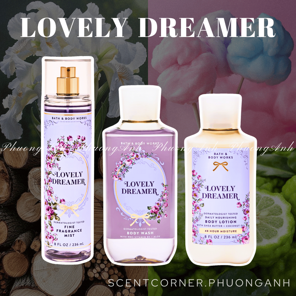LOVELY DREAMER | Bộ sản phẩm Body Mist - Lotion - Sữa Tắm