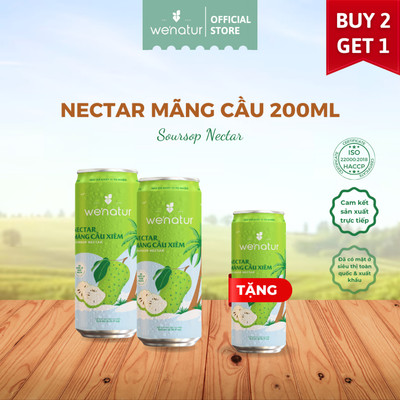 [MUA 2 TẶNG 1] Combo 2 Nectar Mãng Cầu we'natur 200 ml (tặng 1 nectar mãng cầu 200ml)