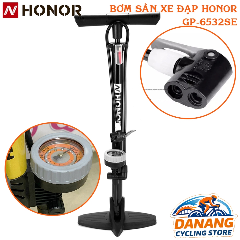 Bơm Sàn Xe Đạp HONOR GP-6532SE – Bơm Hơi Áp Suất Cao