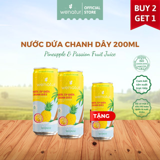 [MUA 2 TẶNG 1] Combo 2 Nước Ép Dứa Chanh Dây we'natur 200ml (tặng 1 nước ép dứa chanh dây 200ml)