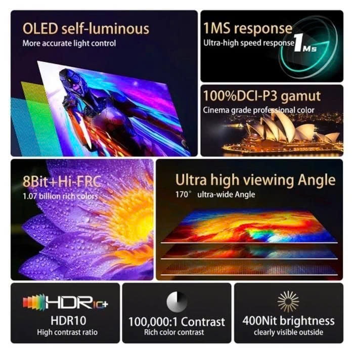 [CHÍNH HÃNG] Màn hình di động ARZOPA A3C Pro OLED 13.3" 60Hz FHD 400nits 100% sRGB 1ms HDMI & Type-C | BigBuy360 - bigbuy360.vn