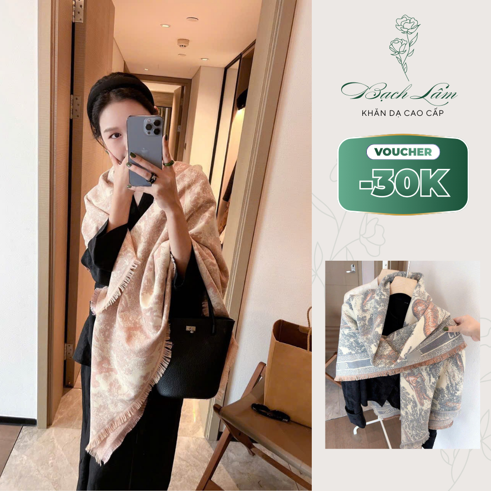 [CAO CẤP] Khăn Choàng Dạ SIÊU CẤP CHUẨN LOẠI 1 Mềm Mịn, Sang Trọng - Khăn Thu Đông, Khăn Vuông 130cm - Khăn Bạch Lâm