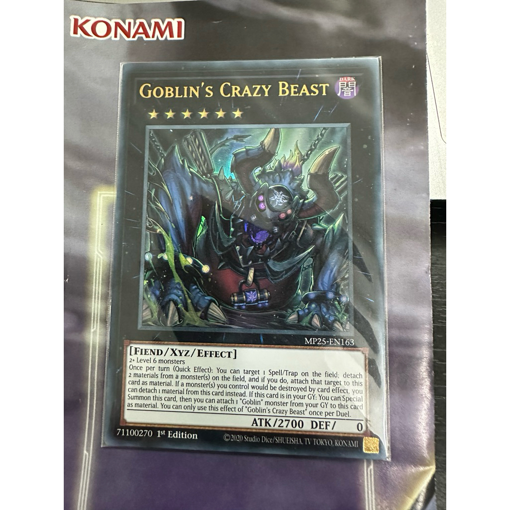 Thẻ bài Yugioh Goblin’s Crazy Beast (Real Card)