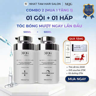 (COMBO 2) MQG Combo Gội Hấp tặng Xịt Dưỡng Tóc Phục Hồi – Dưỡng Ẩm, Giảm Gãy Rụng, Bóng Mượt Chuẩn Salon