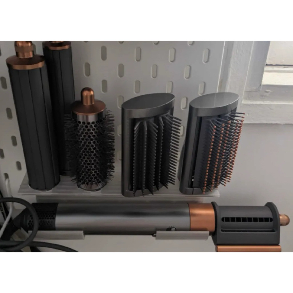 Kệ treo Dyson Airwrap gắn pegboard IKEA SKADIS - Dyson Airwrap Pegboard Station