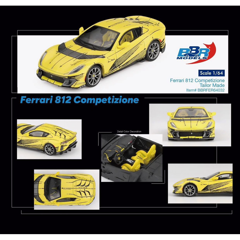 mohinhxeps-1/64_ BBR BBRFER64032 Ferrari 812 Competizione Tailor Made