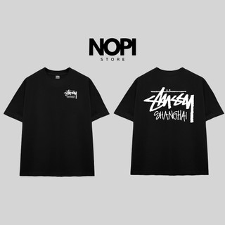 ÁO THUN STUSSY SHANGHAI FORM RỘNG NAM NỮ UNISEX VẢI COTTON CAO CẤP 280GSM DÀY DẶN - NOPI STORE