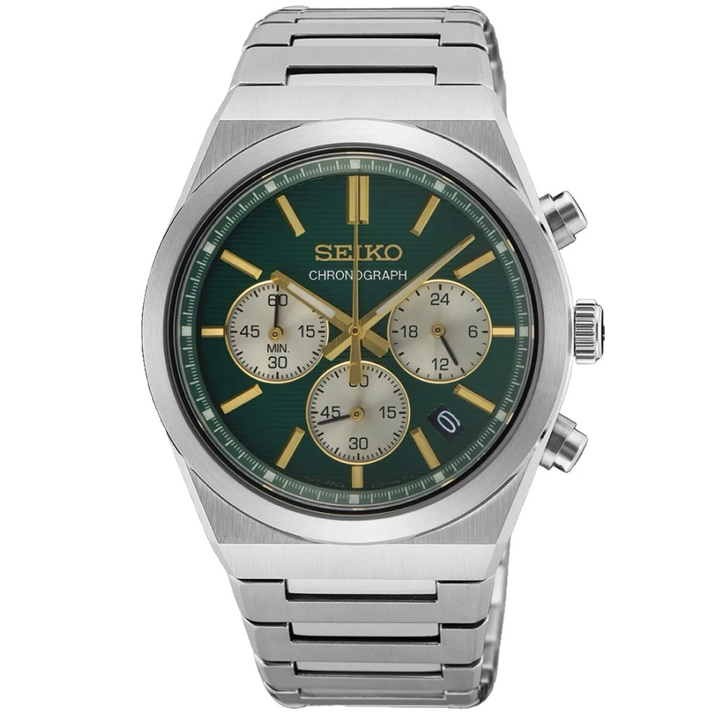 Đồng Hồ Nam Seiko Sport SSB461P1 Quartz Size 40 Green Chronograph Sapphire Dial