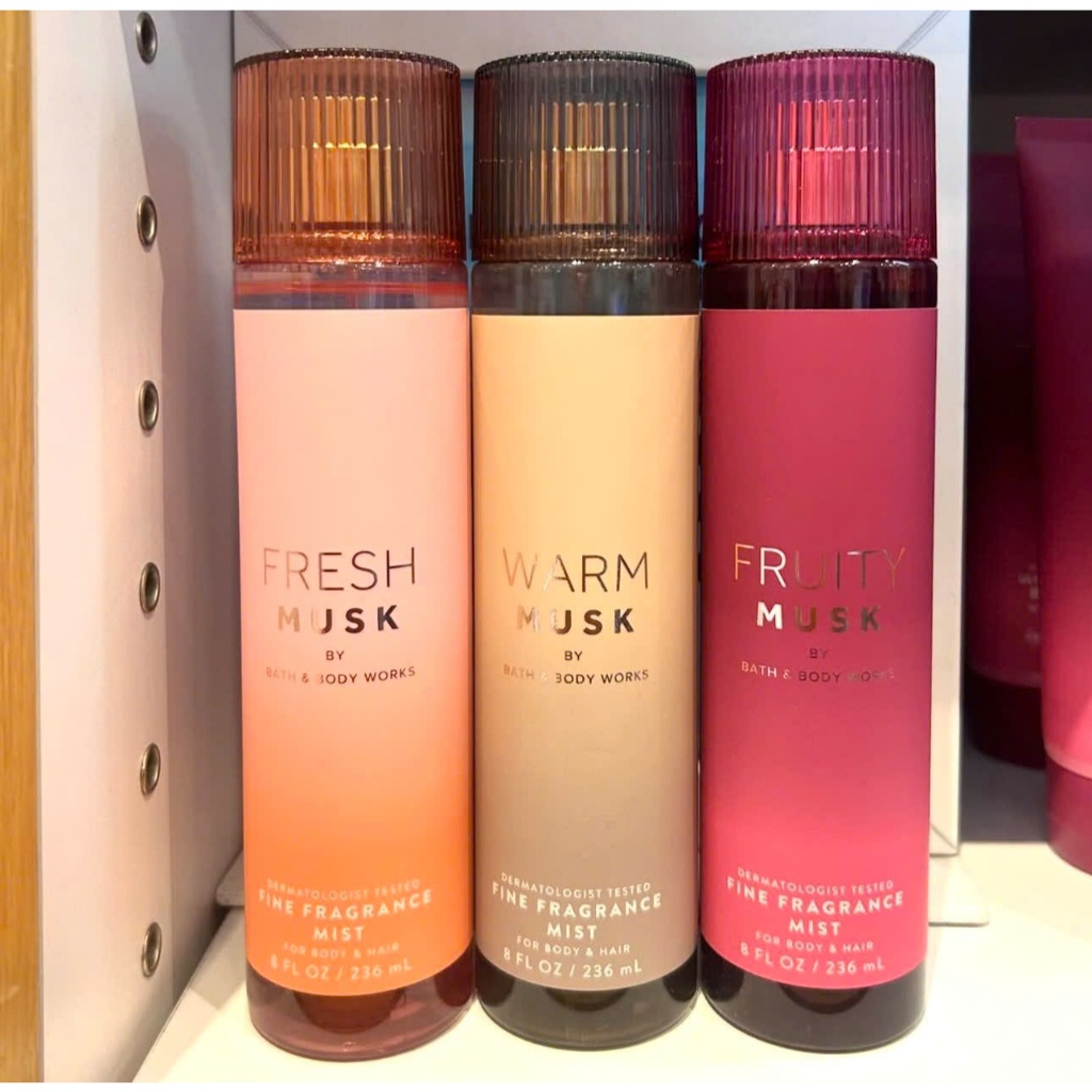 Warm Musk| Fruity Musk| Fresh Musk Xịt thơm toàn thân Body Mist Bath&Body Works - Musk Collection
