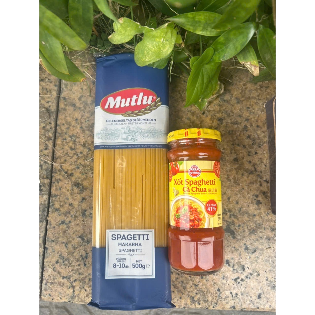 [Mì ý Kho sỉ] Combo 1 mì Spagetti Mutlu gói 500gr + 1 sốt 220gr Spagetti,mì Mutlu có hoá đơn Vat đầy