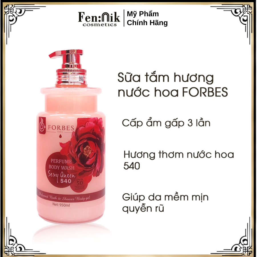 Sữa tắm trắng da hương nước hoa 540 pháp forbes 950ml