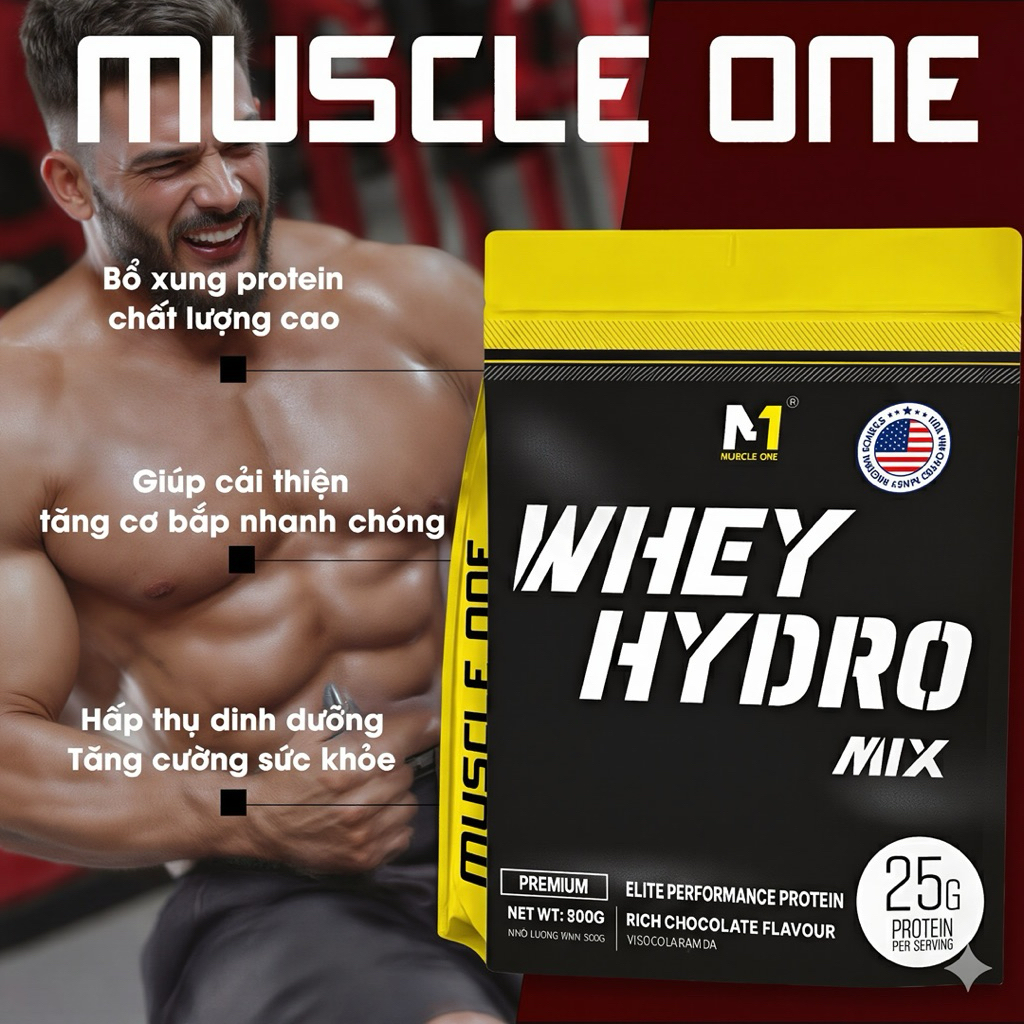 Bột Whey Hydro Mix M1 500G ( 25G Protein/ Serving )