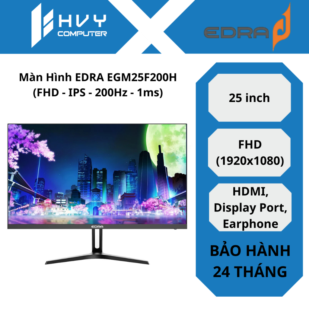 Màn Hình EDRA EGM25F200H (FHD - IPS - 200Hz - 1ms) - Hàng Chính Hãng