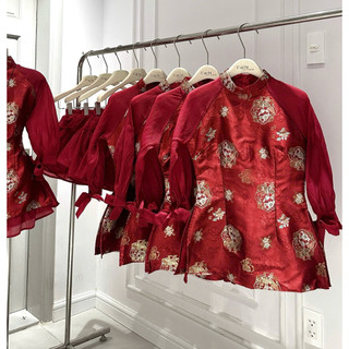 SET ÁO VÁY GẤM NƠ NGỰC