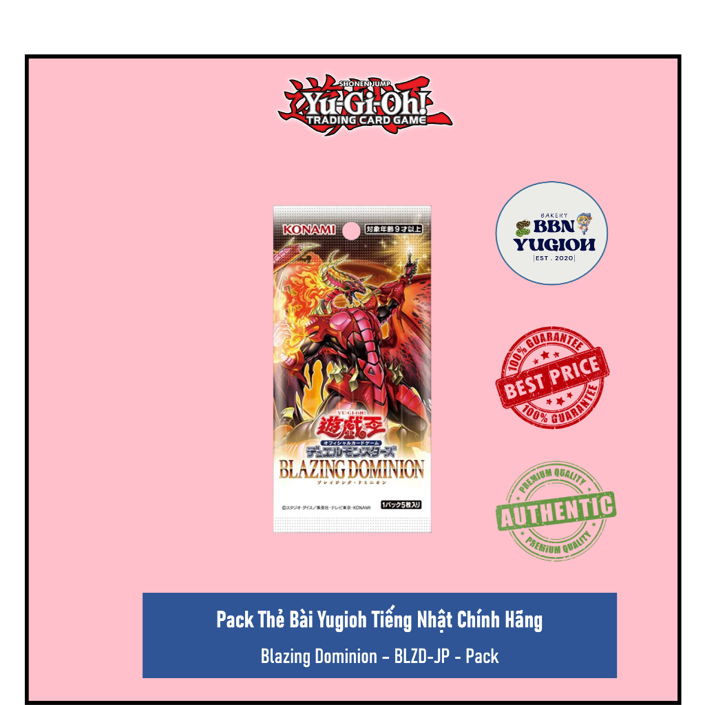 Pack Thẻ Bài Yugioh Tiếng Nhật Chính Hãng: Blazing Dominion - BLZD-JP -Pack