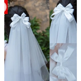 Lúp cô dâu nơ cài và bờm phụ kiện trang trí cao cấp cho bé gái