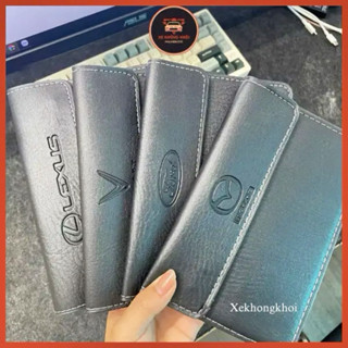 Ví Đựng Giấy Tờ Xe Ô Tô Da PU Cao Cấp - Màu Đen/Nâu Sang Trọng In Logo Xe Đựng Đăng Kiểm, Giấy Tờ Xe Tiện Lợi