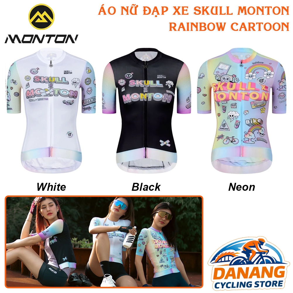 Áo Xe Đạp Nữ MONTON Rainbow Cartoon Form Nữ – Chính Hãng