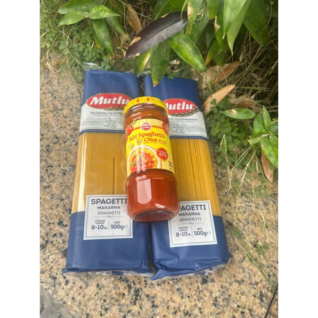 [Mì ý Kho sỉ] Combo 2 mì Spagetti Mutlu gói 500gr + 1 sốt spagetti 220gr nhập,mì Mutlu hàng nhập khâ