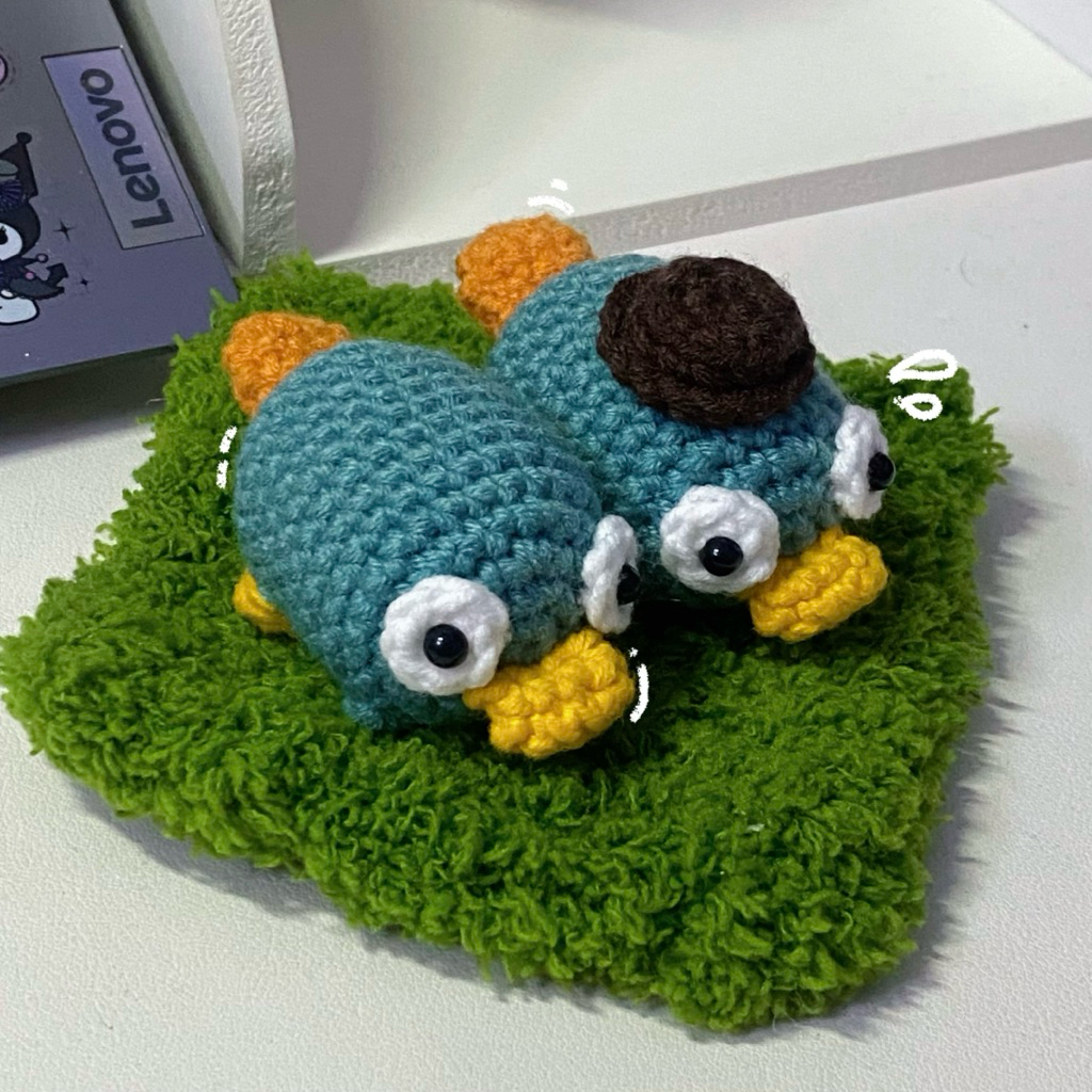 Móc khoá len Thú mỏ vịt Perry [handmade]