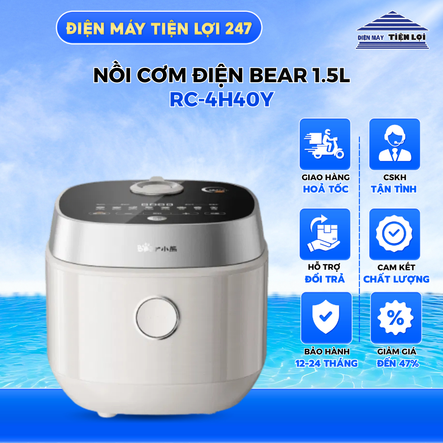 Nồi cơm điện Bear 1.5L RC-4H40Y (Bản Quốc Tế)