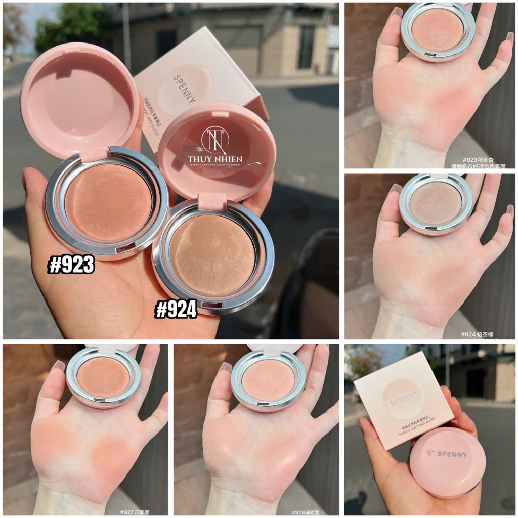 Má hồng khoáng SPENNY - Ánh nhũ mịn tạo căng bóng da