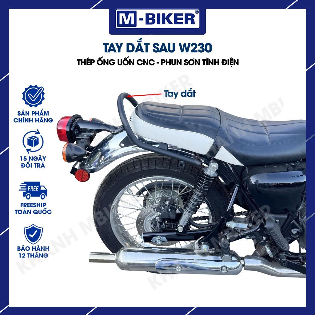Tay dắt vòng W230 Tay xách sau Kawasaki W230, Tay nắm sau W230