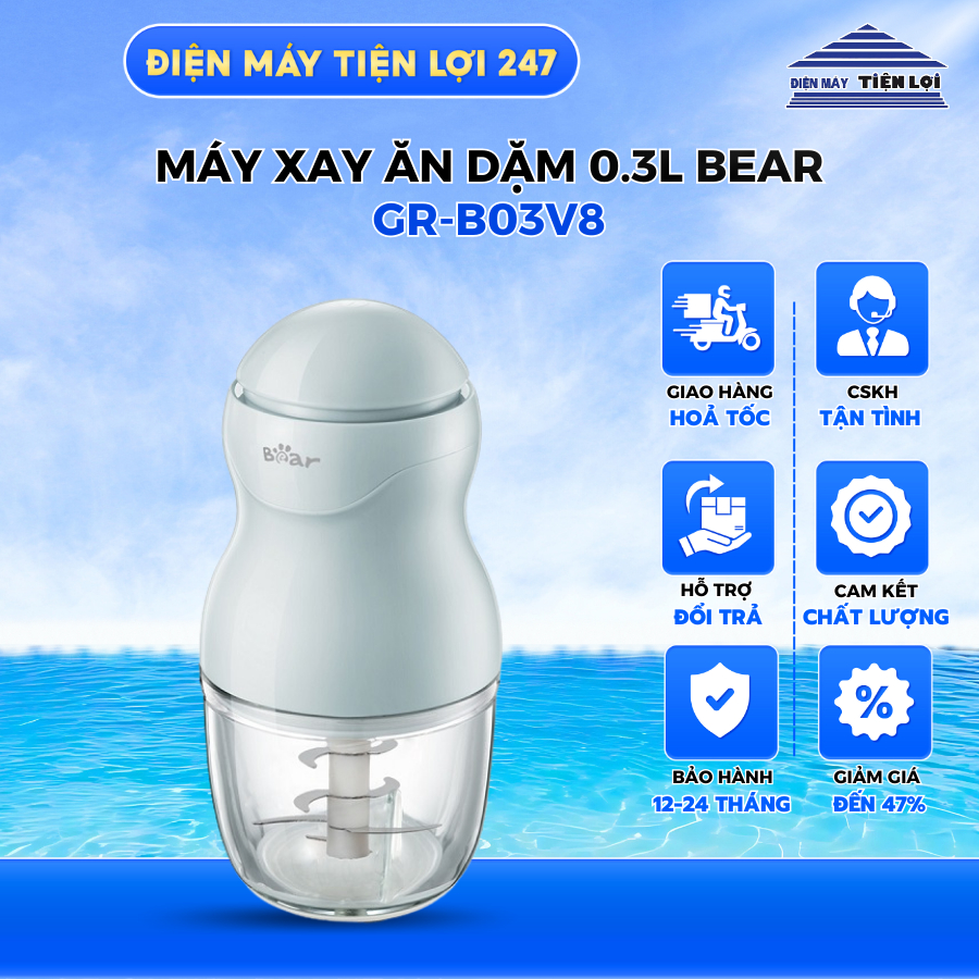 Máy Xay Ăn Dặm 0.3L Bear GR-B03V8