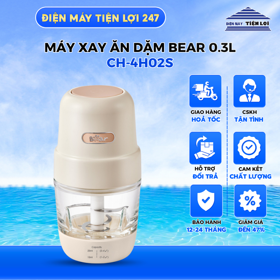 Máy Xay Ăn Dặm Bear 0.3L CH-4H02S