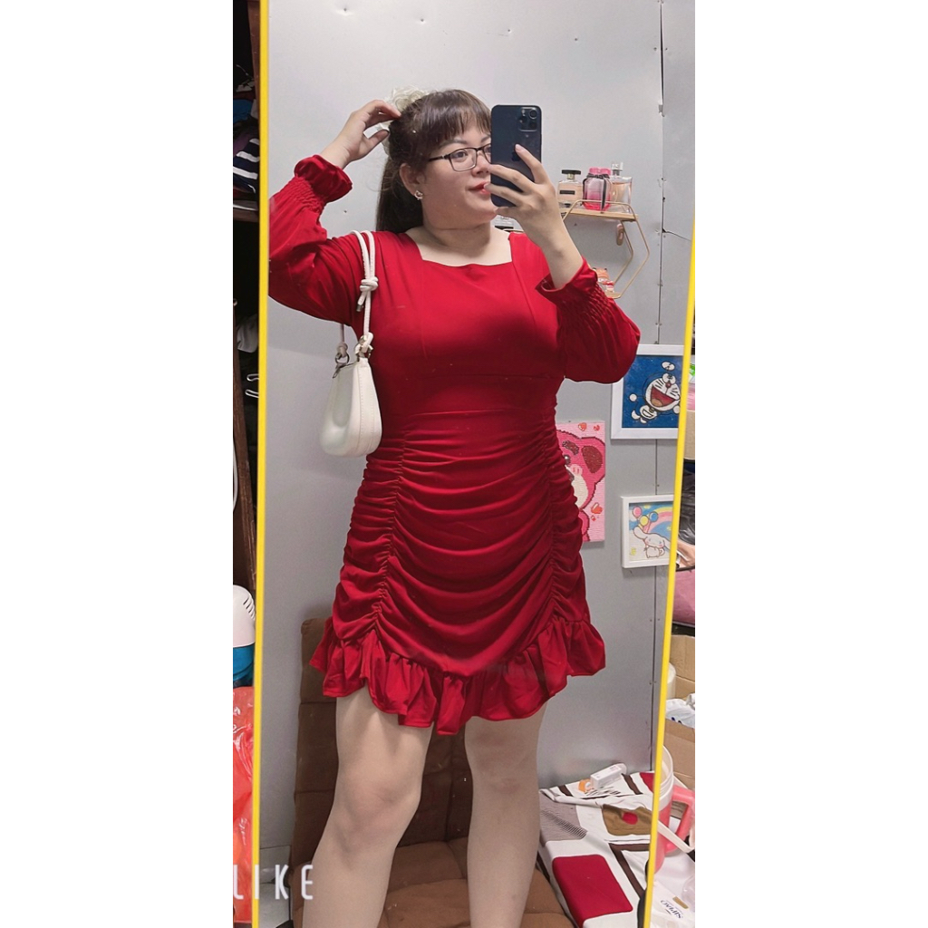 ĐẦM THUN NHÚN BODY BIG SIZE SIÊU HACK DÁNG