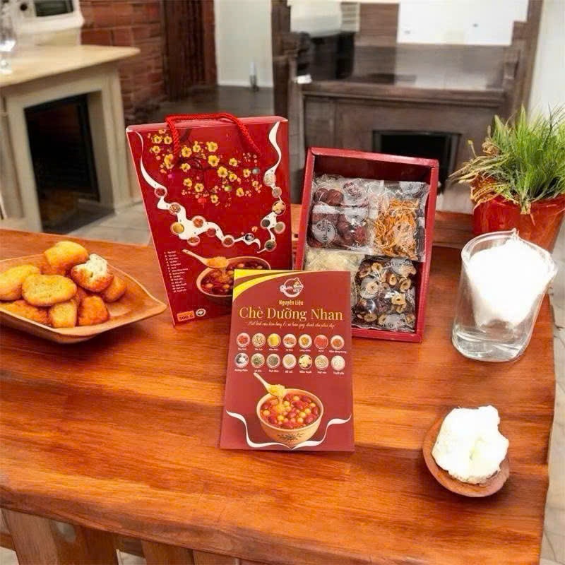 Chè Dưỡng Nhan 14 Vị 500gr Có Hoa Mộc - chè tuyết yến nhà Thiện Nhân.