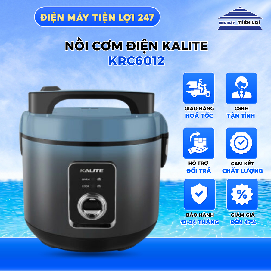 Nồi cơm điện KALITE KRC6012 chống dính Ceramic cao cấp