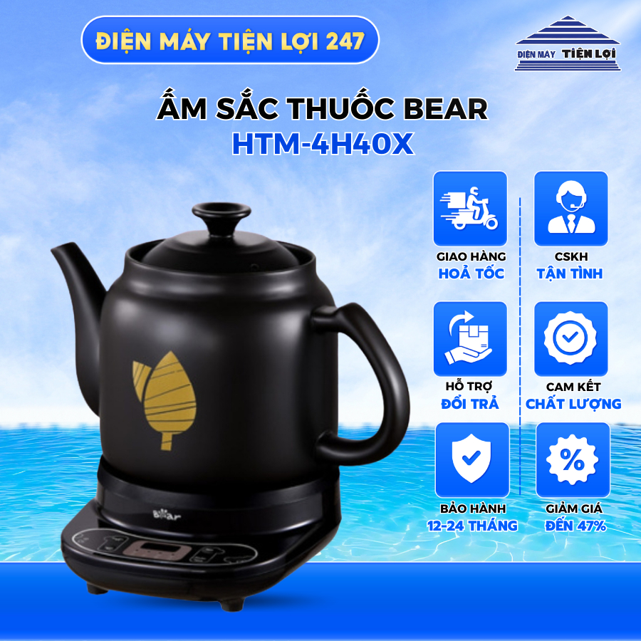 Ấm sắc thuốc Bear 4L HTM-4H40X (Tiếng Việt)