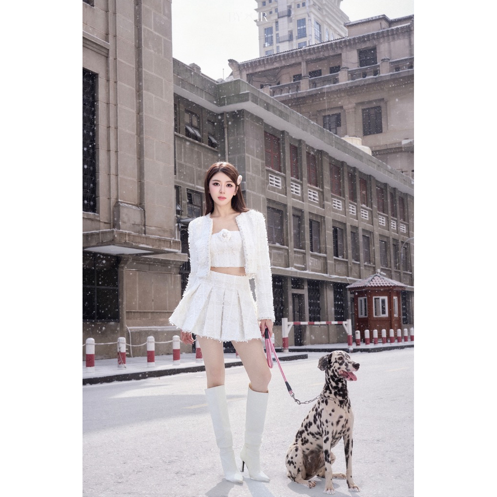 BY IR - Set Tweed Lông Trắng / Jrostine Set