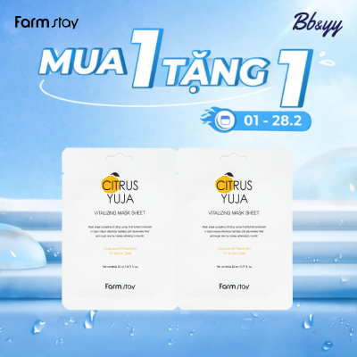 Mặt Nạ Citrus Vitamin C _ Farmstay Citrus Yuja Vitalizing Mask Sheet