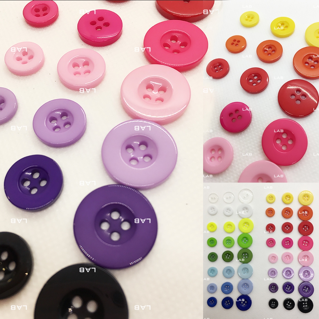 Khuy áo nhựa 4 lỗ nhiều màu (10 chiếc) #020206