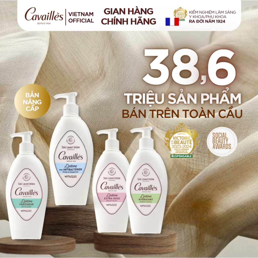 (NEW 2026) Dung Dịch Vệ Sinh Phụ Nữ Rogé Cavaillès Siêu Dưỡng Phục Hồi Niêm Mạc 250ml