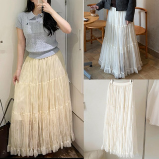 Chân váy voan tơ dáng dài xoè  cạp chun( dài 92cm) (ẢNH THẬT TRẢI SÀN SHOP CHỤP) nangstudio2017 mã cv483
