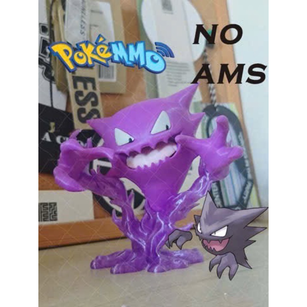 Mô hình Pokemon Haunter (Hệ Ma) In 3D Cao Cấp - Figure Haunter PokeMMO Hiệu Ứng Chiến Đấu Trang Trí 