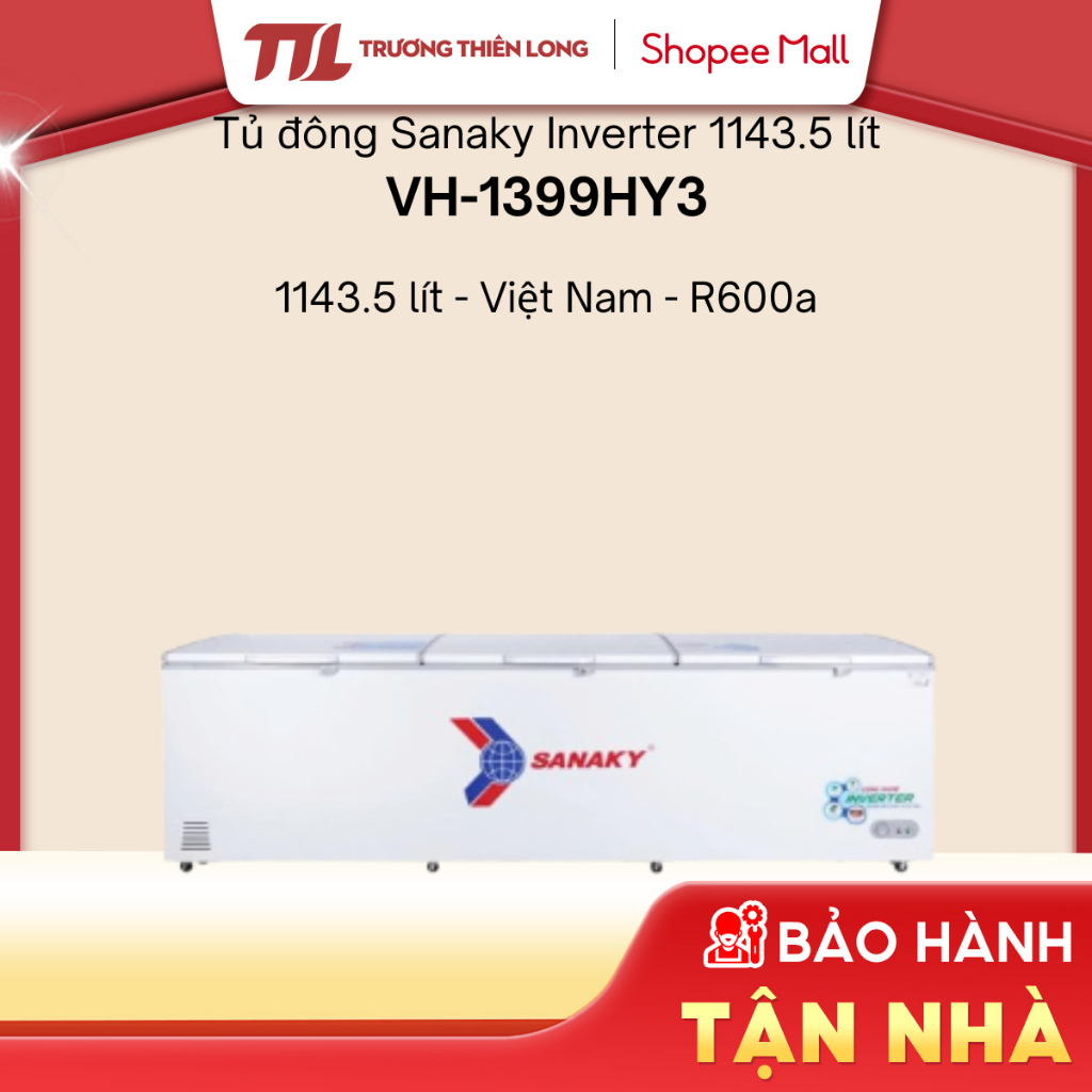VH-1399HY3 - Tủ Đông Sanaky Inverter 1143.5 Lít VH-1399HY3 [FREESHIP HCM]