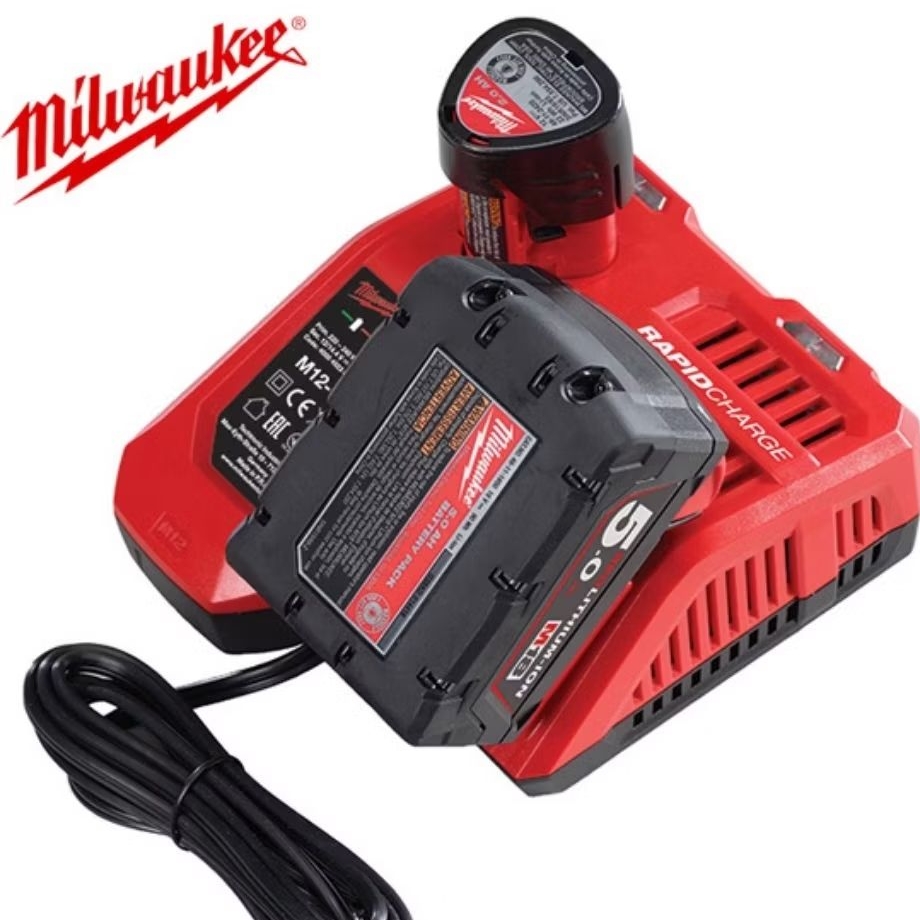 Bộ Sạc pin nhanh Milwaukee M12-18FC dùng cho pin 12V và 18V chính hãng