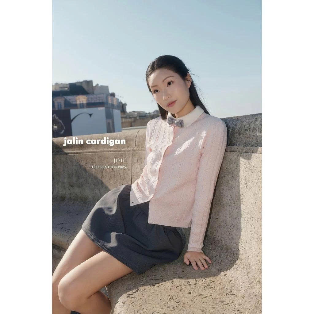 [Pass/Thanh lý] JOIE DES ROSES -  Áo cardigan hồng JALIN CARDIGAN (đọc kỹ mô tả)